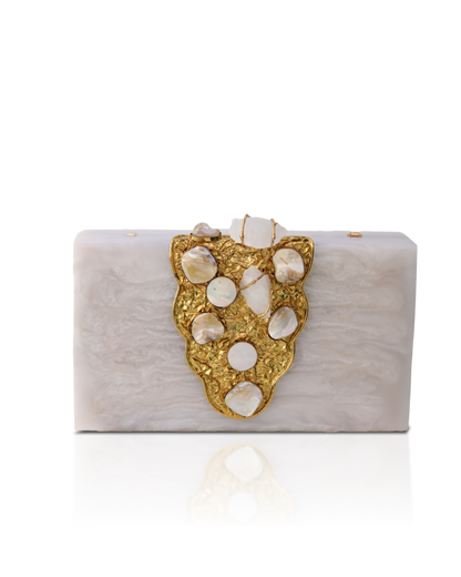 Captivate with Charm Clutch (Cream)