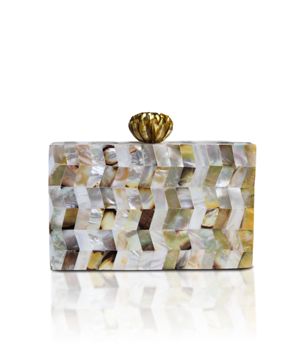 Carnelian Mother of Pearl Clutch