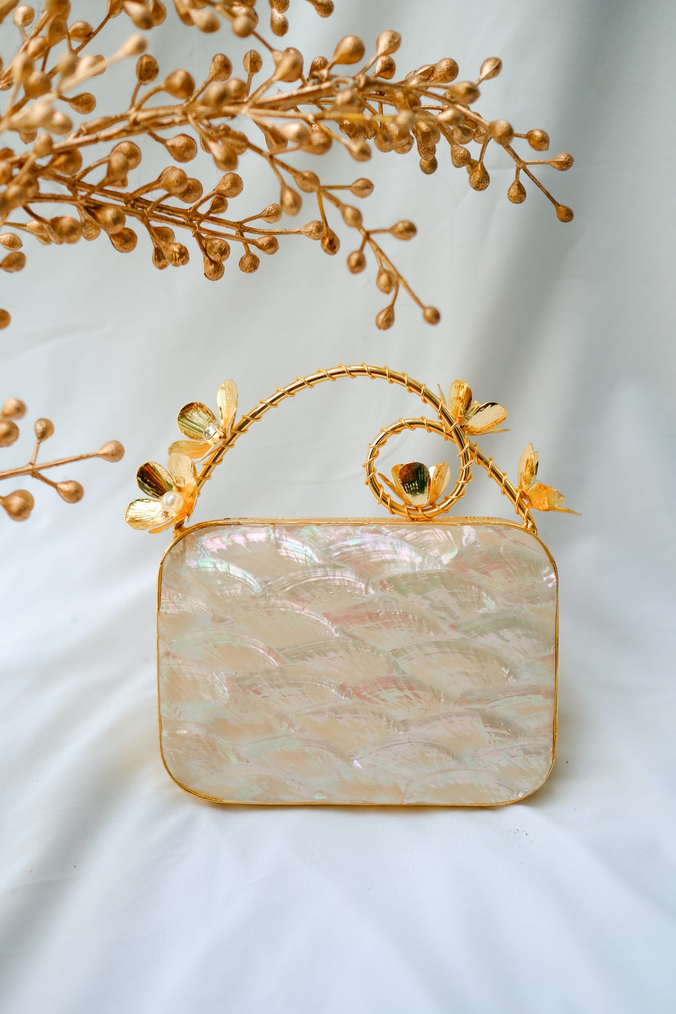 Designer Clutch Bag, Mother of Pearl Clutch, Selomenika