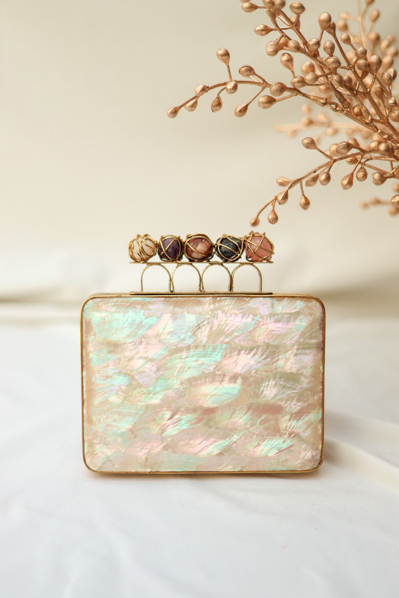 Mother of pearl clutch sale