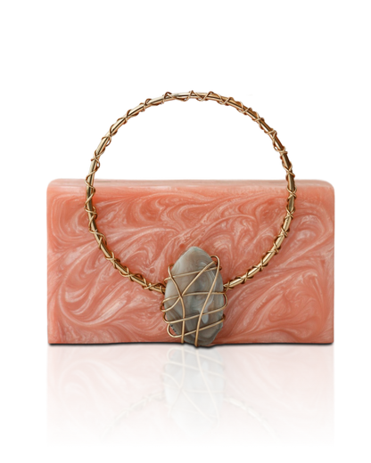 Dolomite Clutch with Quartz Stone Detail