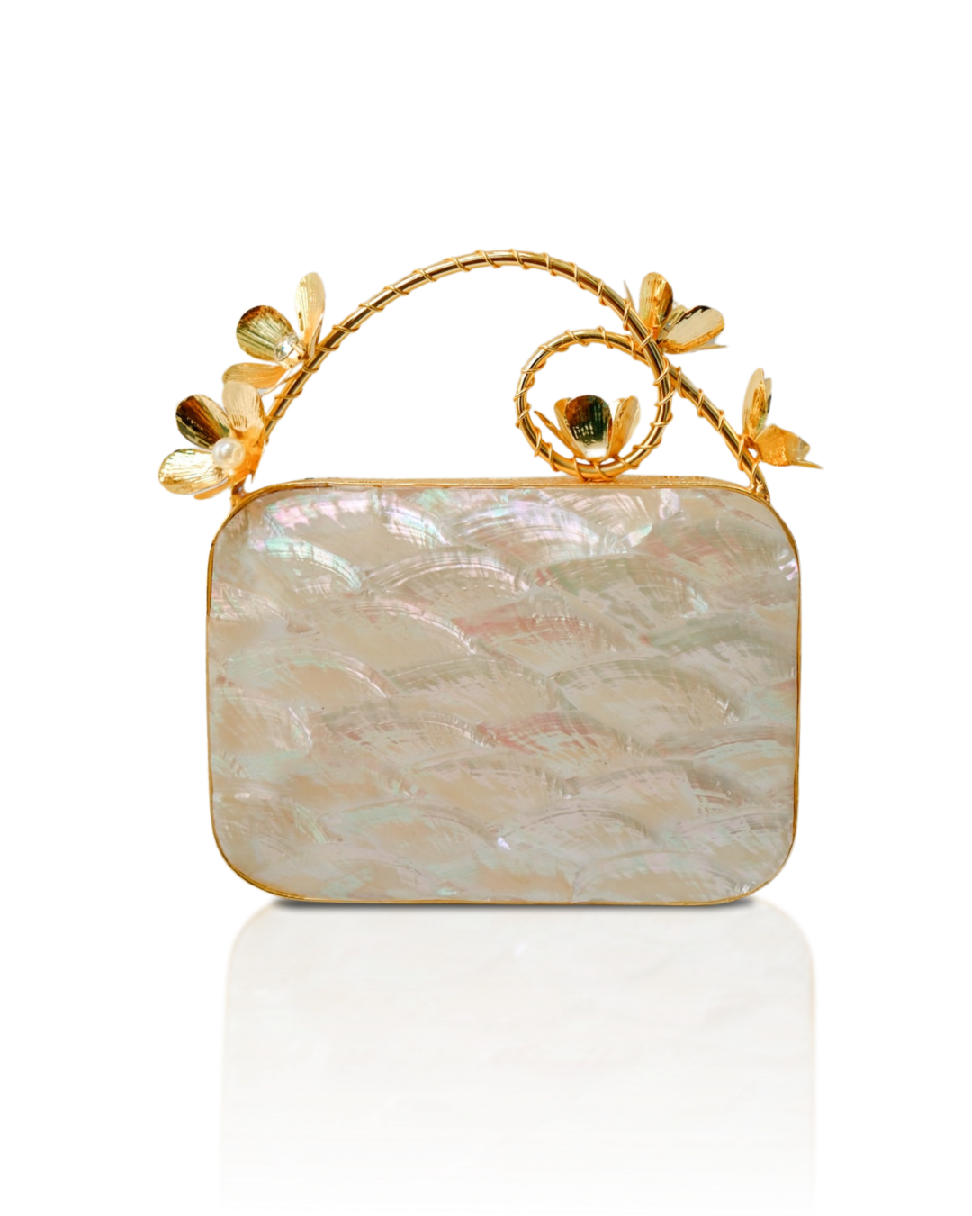 Floral Fantasy Mother of Pearl Bag