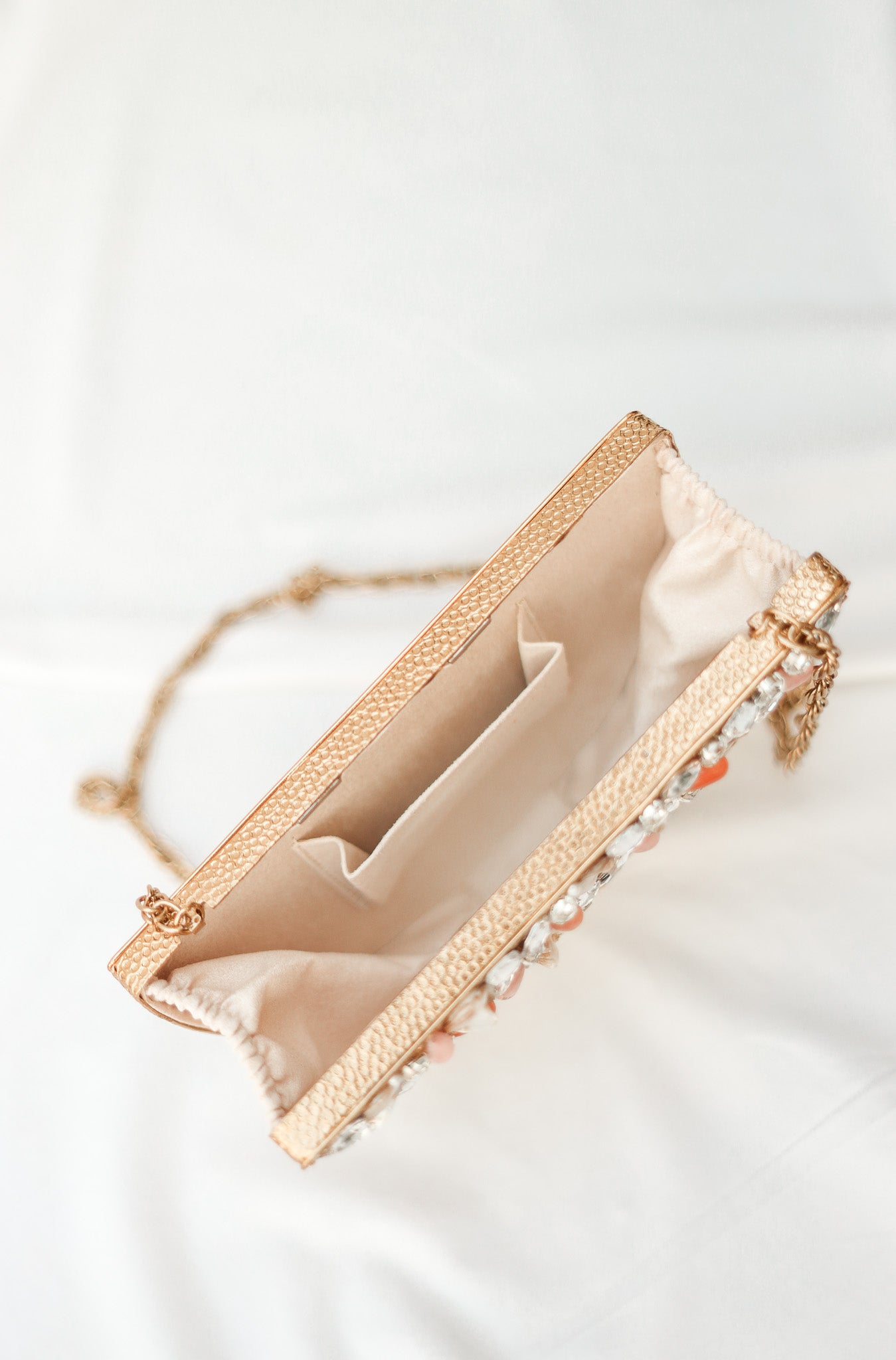 Designer Bridal Clutch, Heartbeat Rhythm Brass Clutch, Selomenika