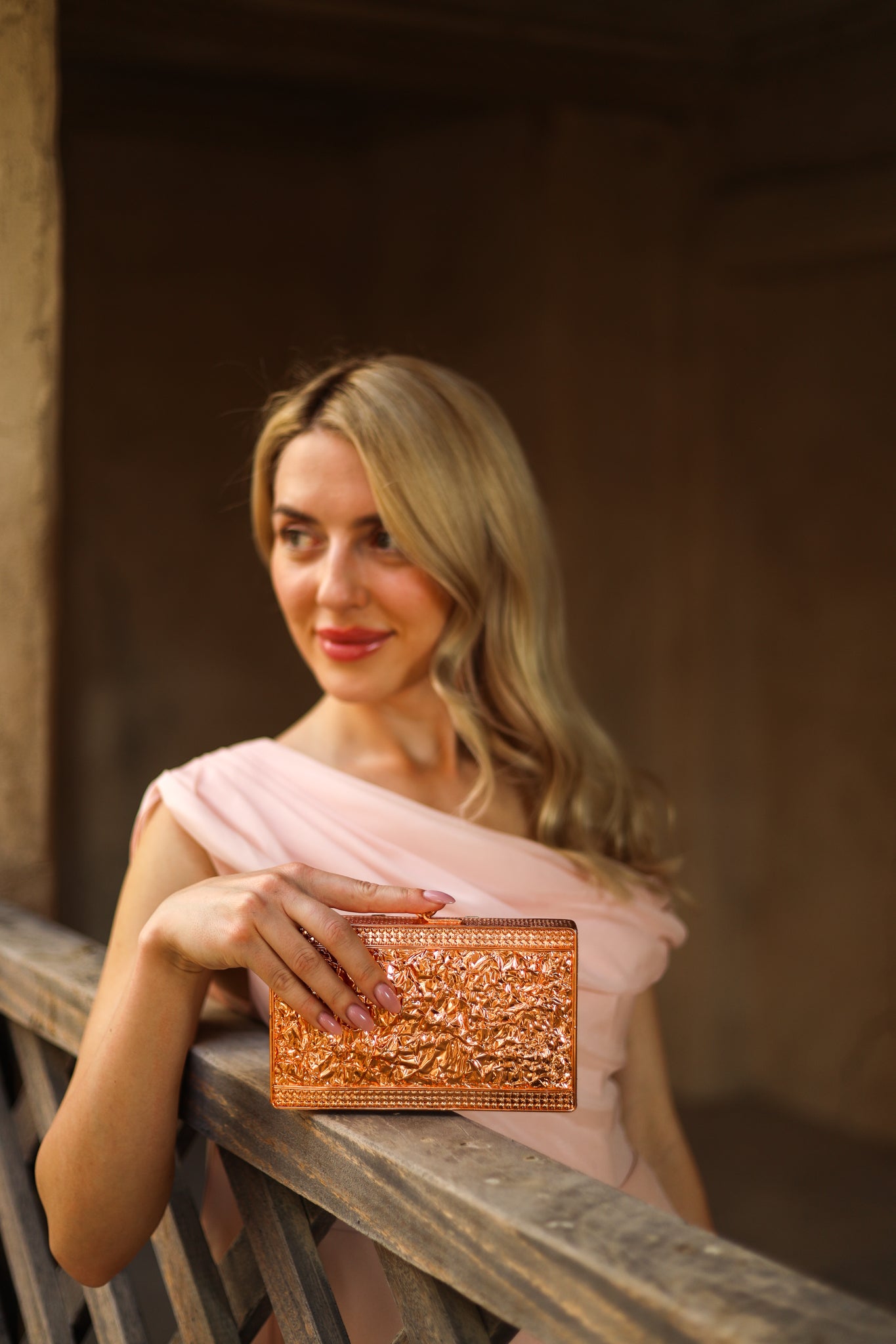 Pearl of Hope Mother of Pearl Bag (Rose Gold)